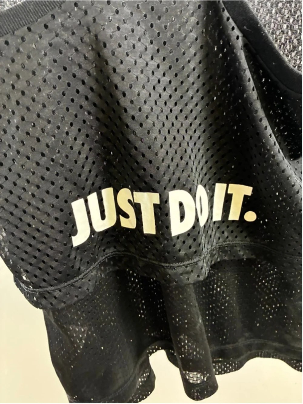 Nike Mesh Tank Top with Logo in Black Size M